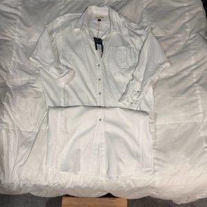 Universal Thread white midi shirtdress with pockets size M NWT